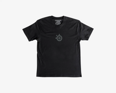 Men's T-Shirt: Black-on-Black Logo: L