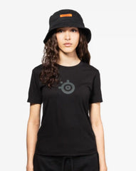 Men's T-Shirt: Black-on-Black Logo: L