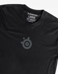 Men's T-Shirt: Black-on-Black Logo: L